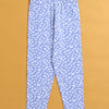 Girls Leggings White & Blue Pack of 2