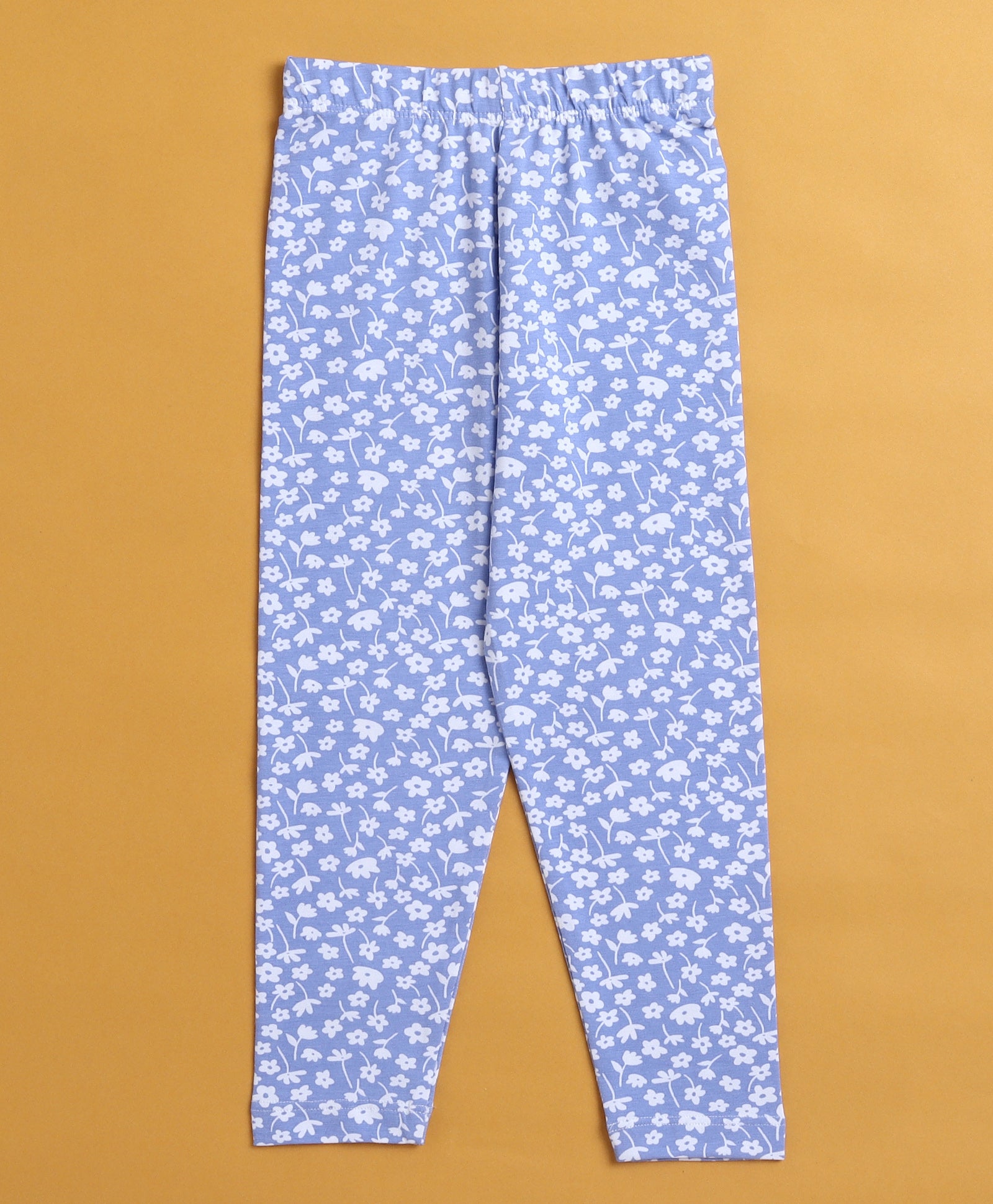 Girls Leggings White & Blue Pack of 2
