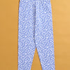 Girls Leggings White & Blue Pack of 2