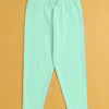 Girls Leggings Green & White Pack of 2