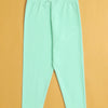 Girls Leggings Green & White Pack of 2