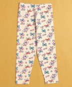 Bumzee Black & Cream Animal Print Leggings, Pack of 2, 100% Cotton