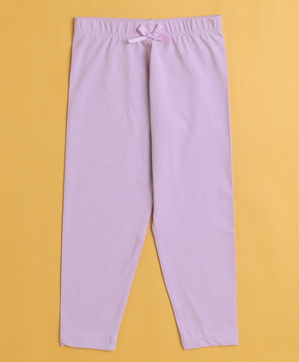 Bumzee Lavender & White Graphic Print Leggings, Pack of 2, 100% Cotton