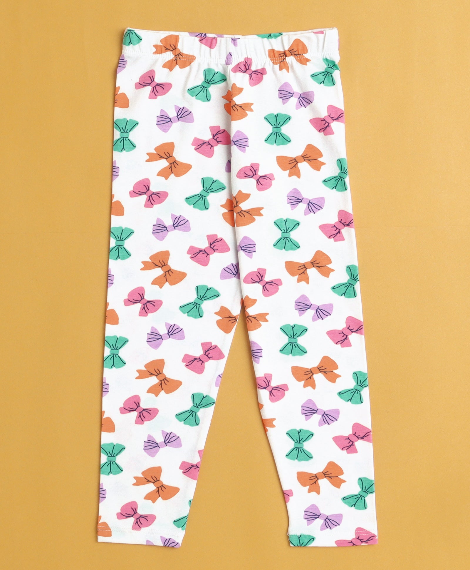 Girls Leggings Lavender & White Pack of 2