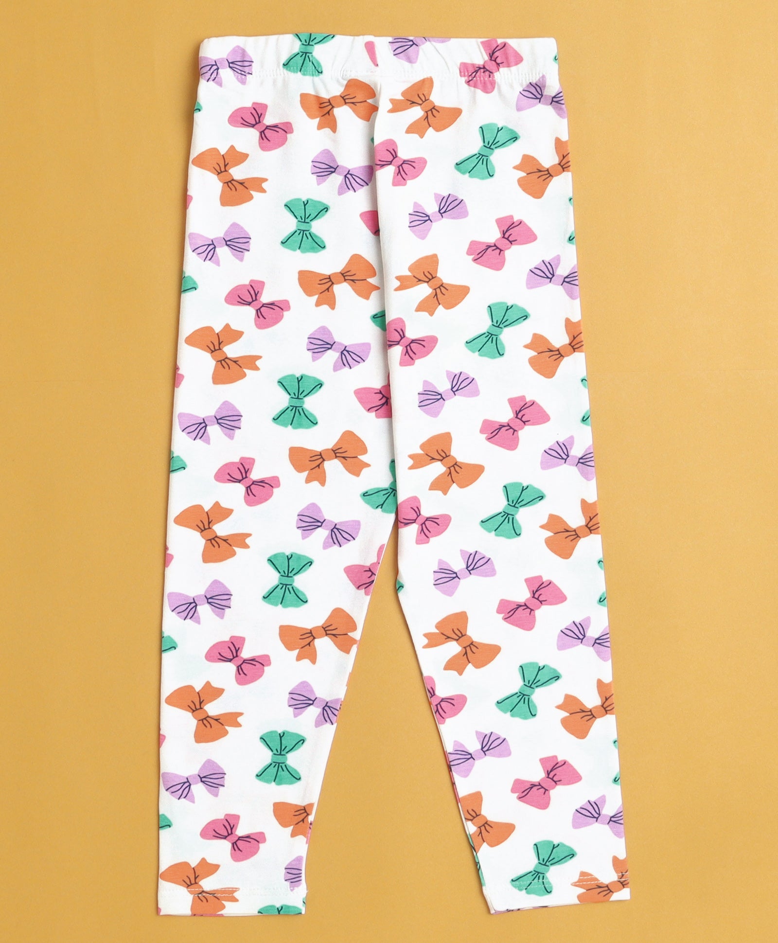 Girls Leggings Lavender & White Pack of 2