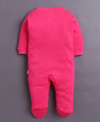 Bumzee Pink & Baby Pink Floral Print Sleepsuit, Pack of 3, Full Sleeves