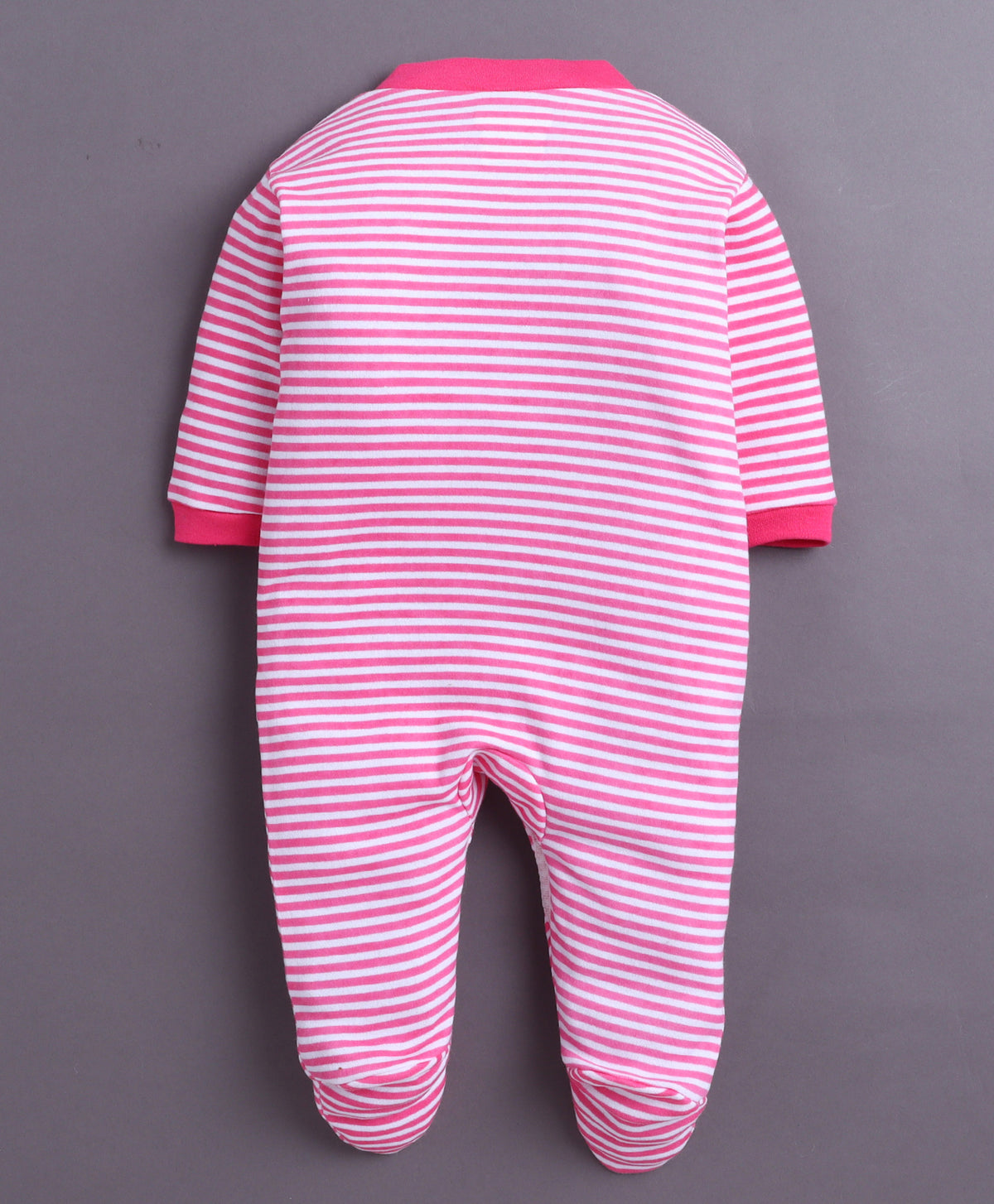 Bumzee Pink & Baby Pink Floral Print Sleepsuit, Pack of 3, Full Sleeves