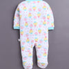 Mint Green & White Baby Girls Full Sleeves Sleepsuit Pack Of 3