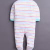 Mint Green & White Baby Girls Full Sleeves Sleepsuit Pack Of 3