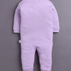 Lavender & White Baby Girls Full Sleeves Sleepsuit Pack Of 3