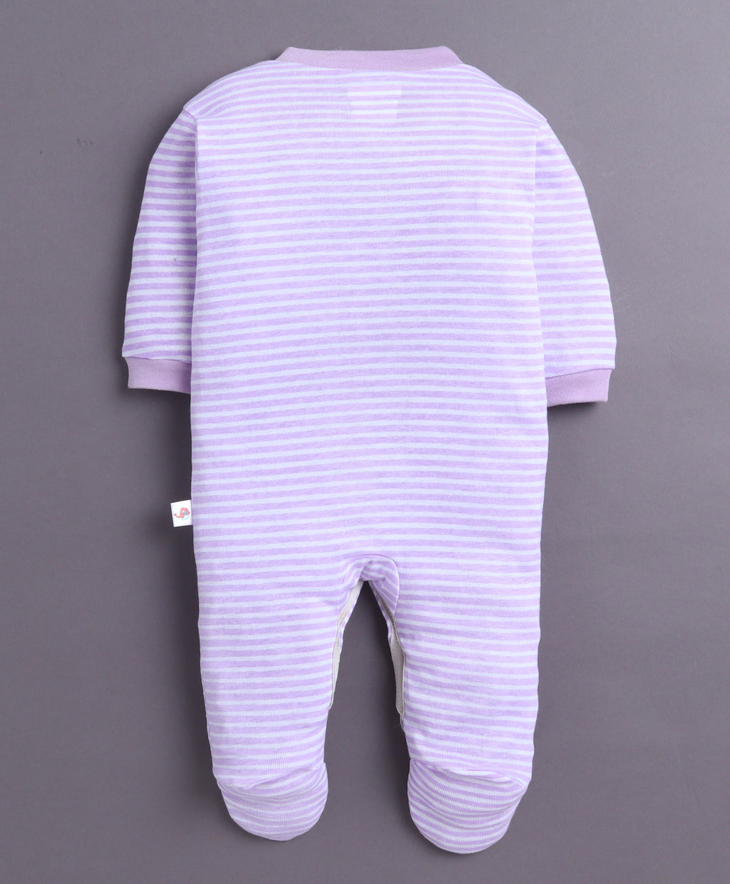 Bumzee Lavender & White Graphic Print Sleepsuit, Pack of 3, Full Sleeves (Style Peb11014)