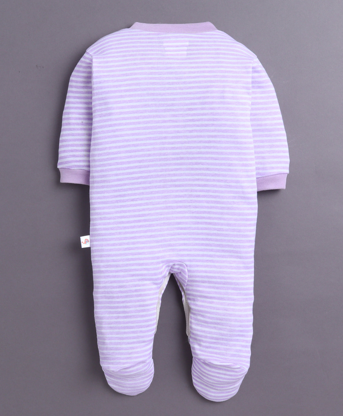 Bumzee Lavender & White Graphic Print Sleepsuit, Pack of 3, Full Sleeves (Style Peb11014)