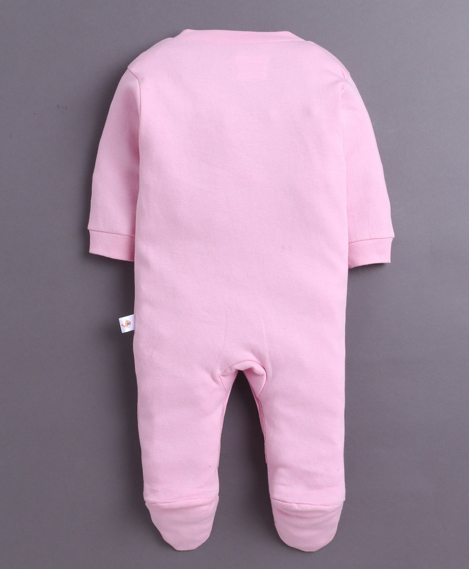 Baby Pink & White Baby Girls Full Sleeves Sleepsuit Pack Of 3