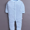 Sky Blue & White Baby Boys Full Sleeves Sleepsuit Pack Of 3