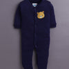 Navy & White Baby Boys Full Sleeves Sleepsuit Pack Of 3