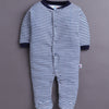 Navy & White Baby Boys Full Sleeves Sleepsuit Pack Of 3