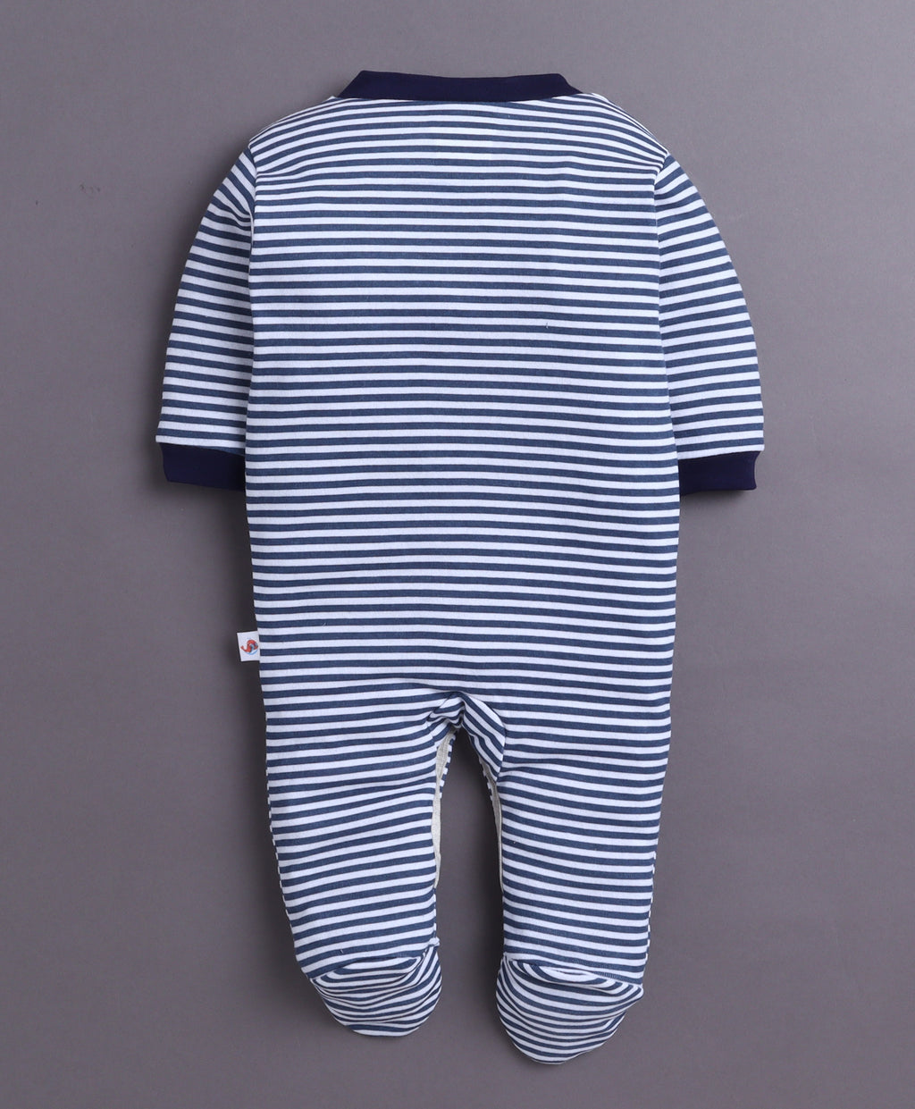 Bumzee Navy & White Graphic Print Sleepsuit, Pack of 3, Full Sleeves, 100% Cotton (Style Peb11017)