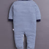 Navy & White Baby Boys Full Sleeves Sleepsuit Pack Of 3