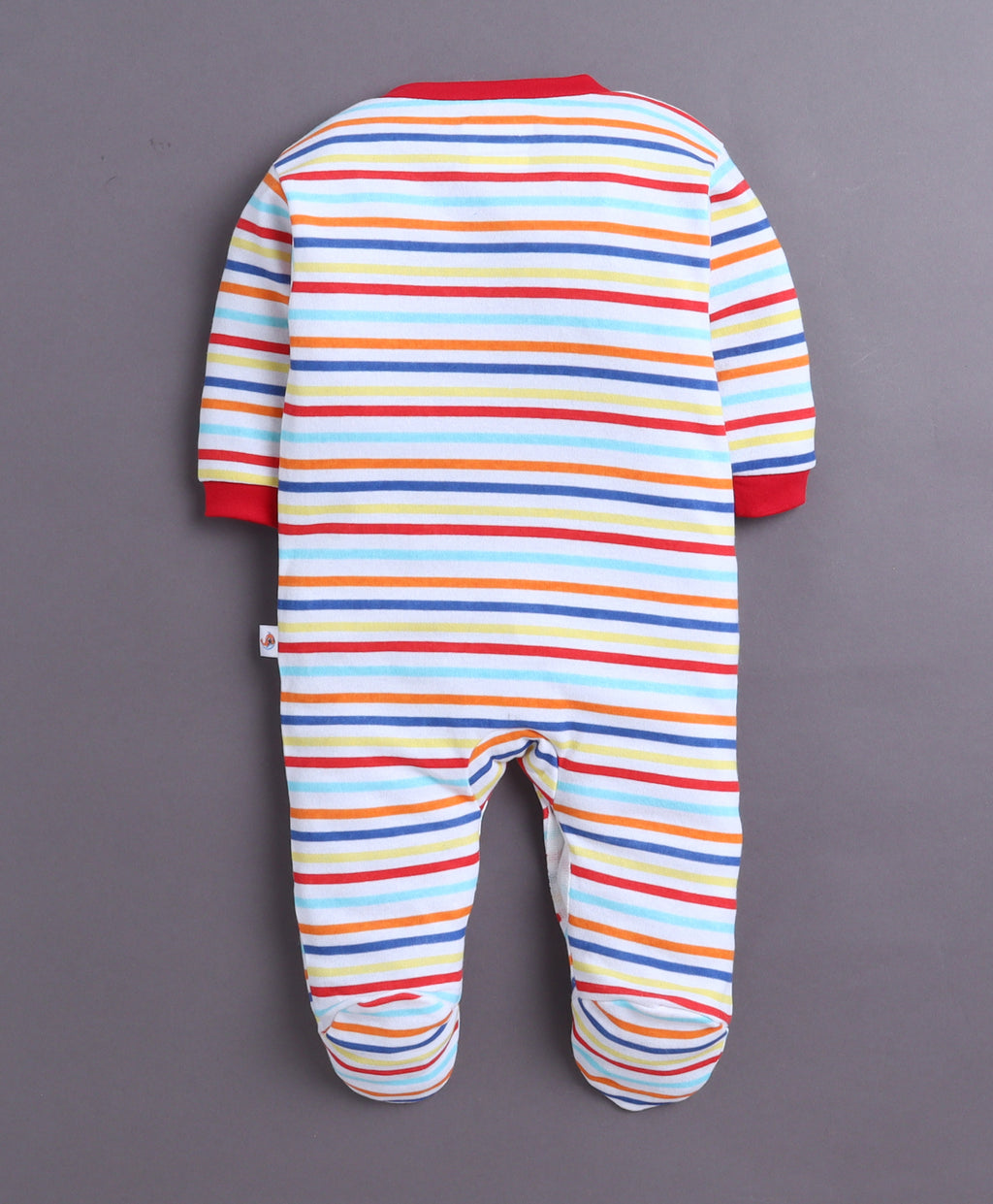 Bumzee Red & White Graphic Print Sleepsuit, Pack of 3, Full Sleeves, 100% Cotton
