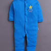 Royal Blue & White Baby Boys Full Sleeves Sleepsuit Pack Of 3