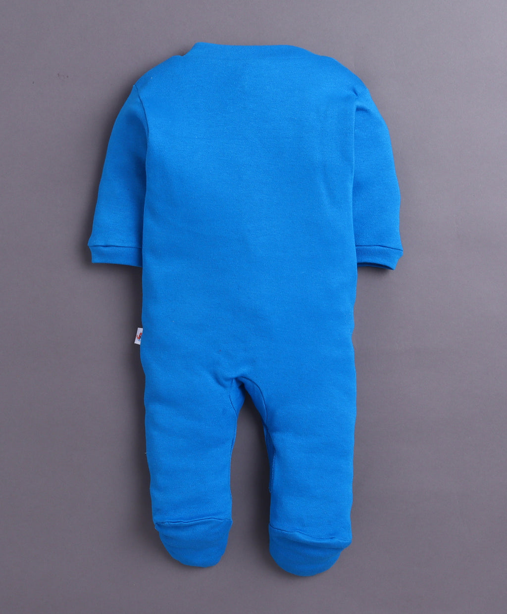 Bumzee Royal Blue & White Graphic Print Sleepsuit, Pack of 3, Full Sleeves