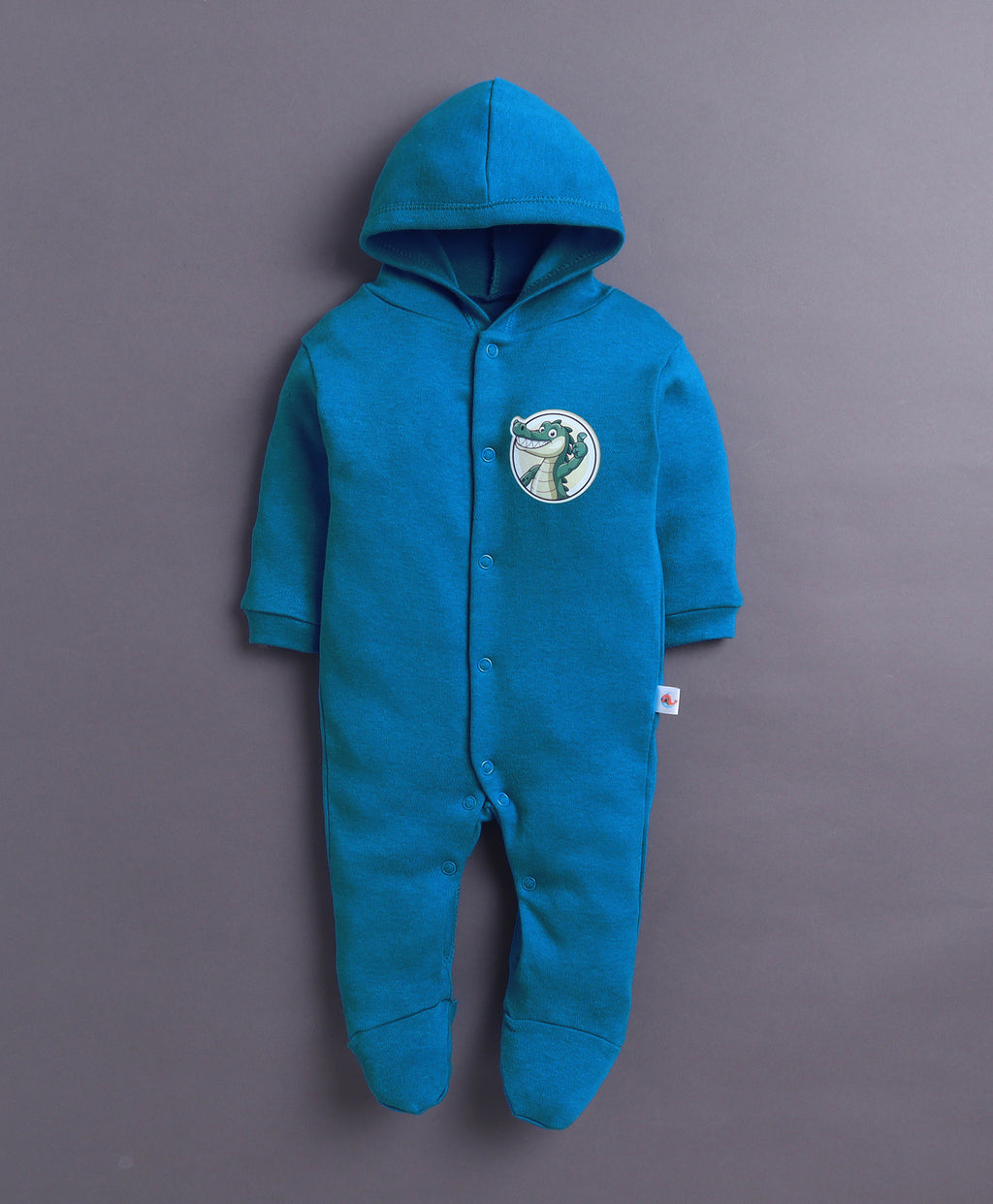 Bumzee Royal Blue & White Animal Print Sleepsuit, Pack of 2, Full Sleeves