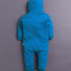 Royal Blue & White Baby Boys Full Sleeves Hooded Sleepsuit Pack Of 2