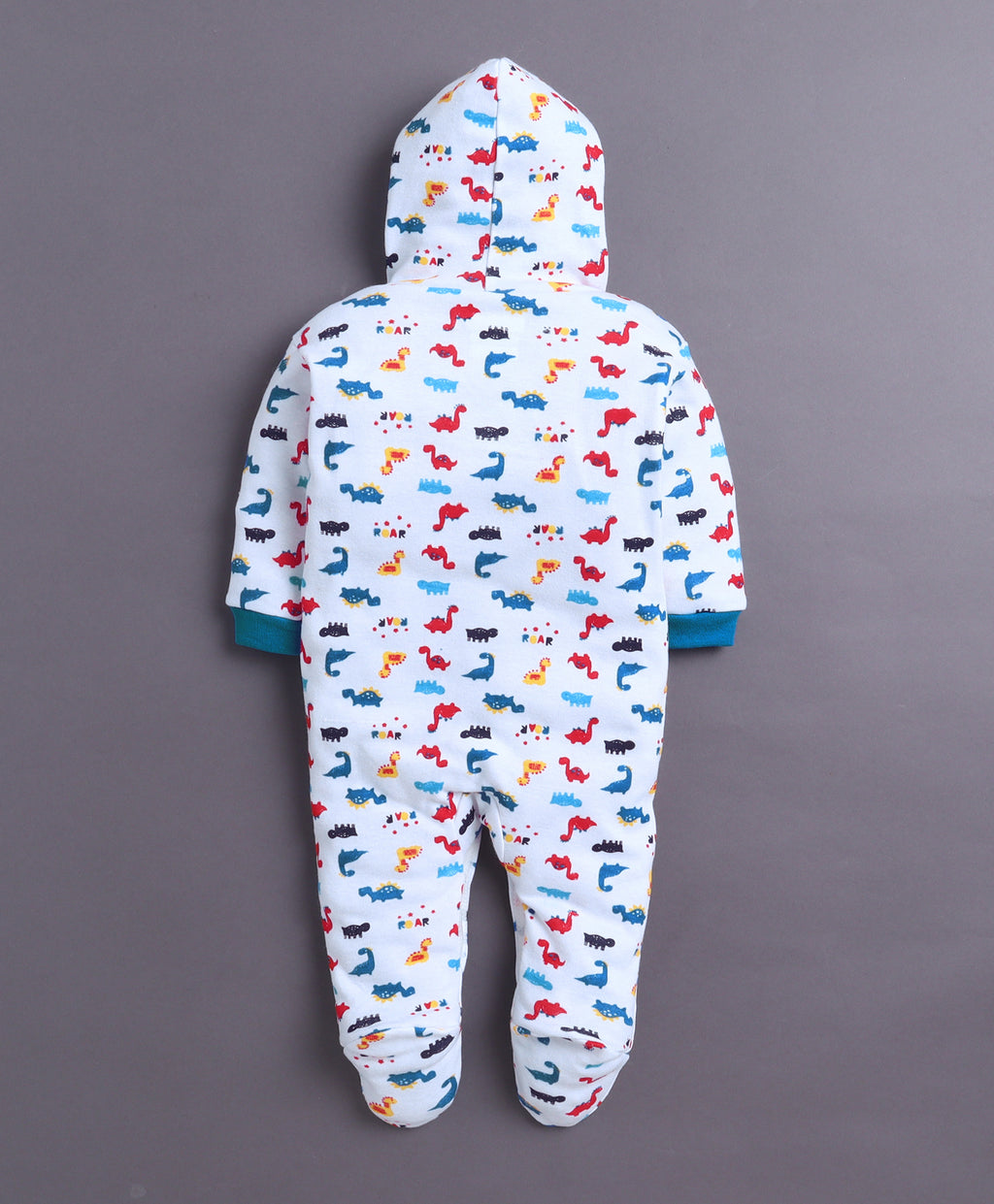 Bumzee Royal Blue & White Animal Print Sleepsuit, Pack of 2, Full Sleeves