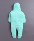Bumzee Mint Green & White Graphic Print Sleepsuit, Pack of 2, Full Sleeves