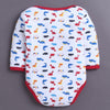 Red & White Baby Boys Full Sleeves Cotton Bodysuit / Onesies Pack Of 3