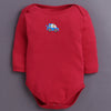 Red & White Baby Boys Full Sleeves Cotton Bodysuit / Onesies Pack Of 3