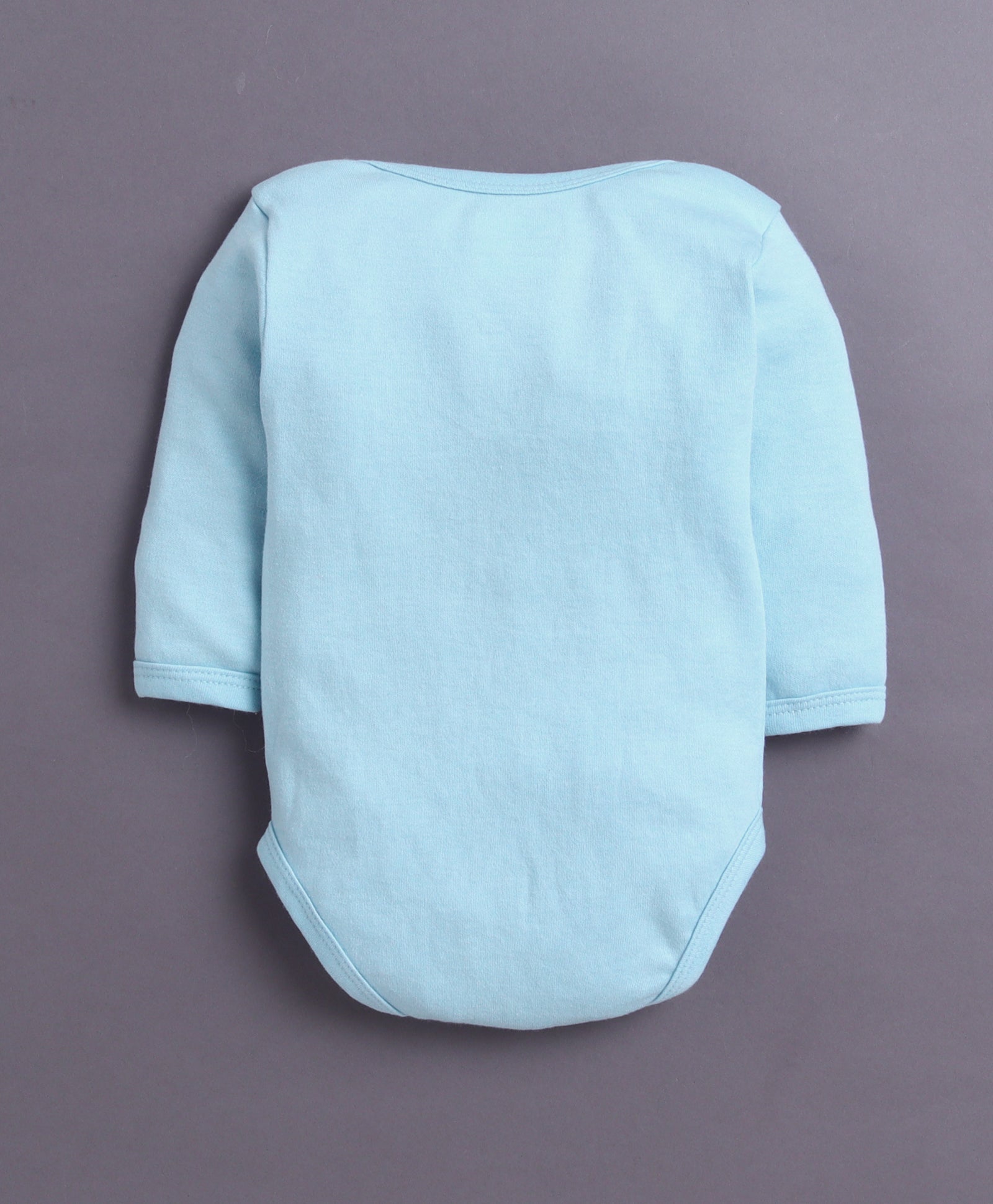 Sky Blue & White Baby Boys Full Sleeves Cotton Bodysuit / Onesies Pack Of 3