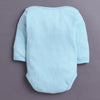 Sky Blue & White Baby Boys Full Sleeves Cotton Bodysuit / Onesies Pack Of 3