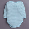 Sky Blue & White Baby Boys Full Sleeves Cotton Bodysuit / Onesies Pack Of 3