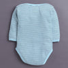 Sky Blue & White Baby Boys Full Sleeves Cotton Bodysuit / Onesies Pack Of 3