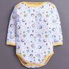 Yellow & White Baby Girls Full Sleeves Cotton Bodysuit / Onesies Pack Of 3