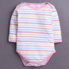 Pink & White Baby Girls Full Sleeves Cotton Bodysuit / Onesies Pack Of 3
