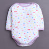 Lavender & White Baby Girls Full Sleeves Cotton Bodysuit / Onesies Pack Of 3