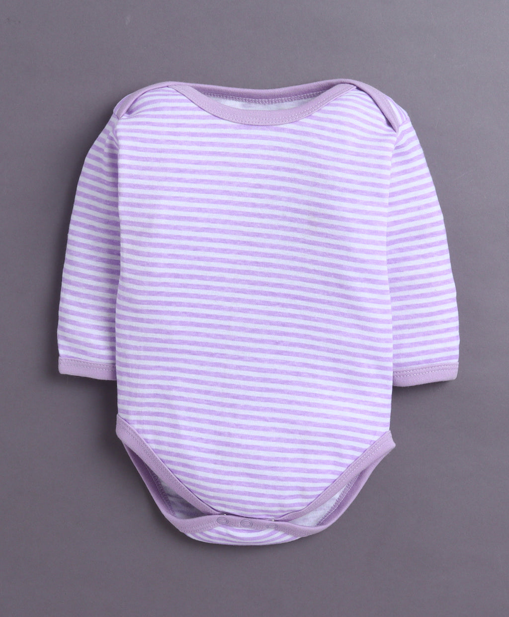Bumzee Lavender & White Floral Print Bodysuit, Pack of 3, Full Sleeves