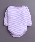 Bumzee Lavender & White Floral Print Bodysuit, Pack of 3, Full Sleeves