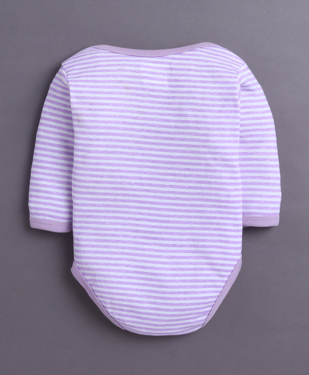 Bumzee Lavender & White Floral Print Bodysuit, Pack of 3, Full Sleeves