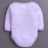 Lavender & White Baby Girls Full Sleeves Cotton Bodysuit / Onesies Pack Of 3