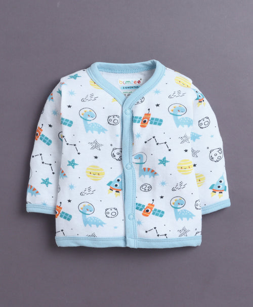 Boys Full Sleeves Jabla Sky Blue & White Pack of 3
