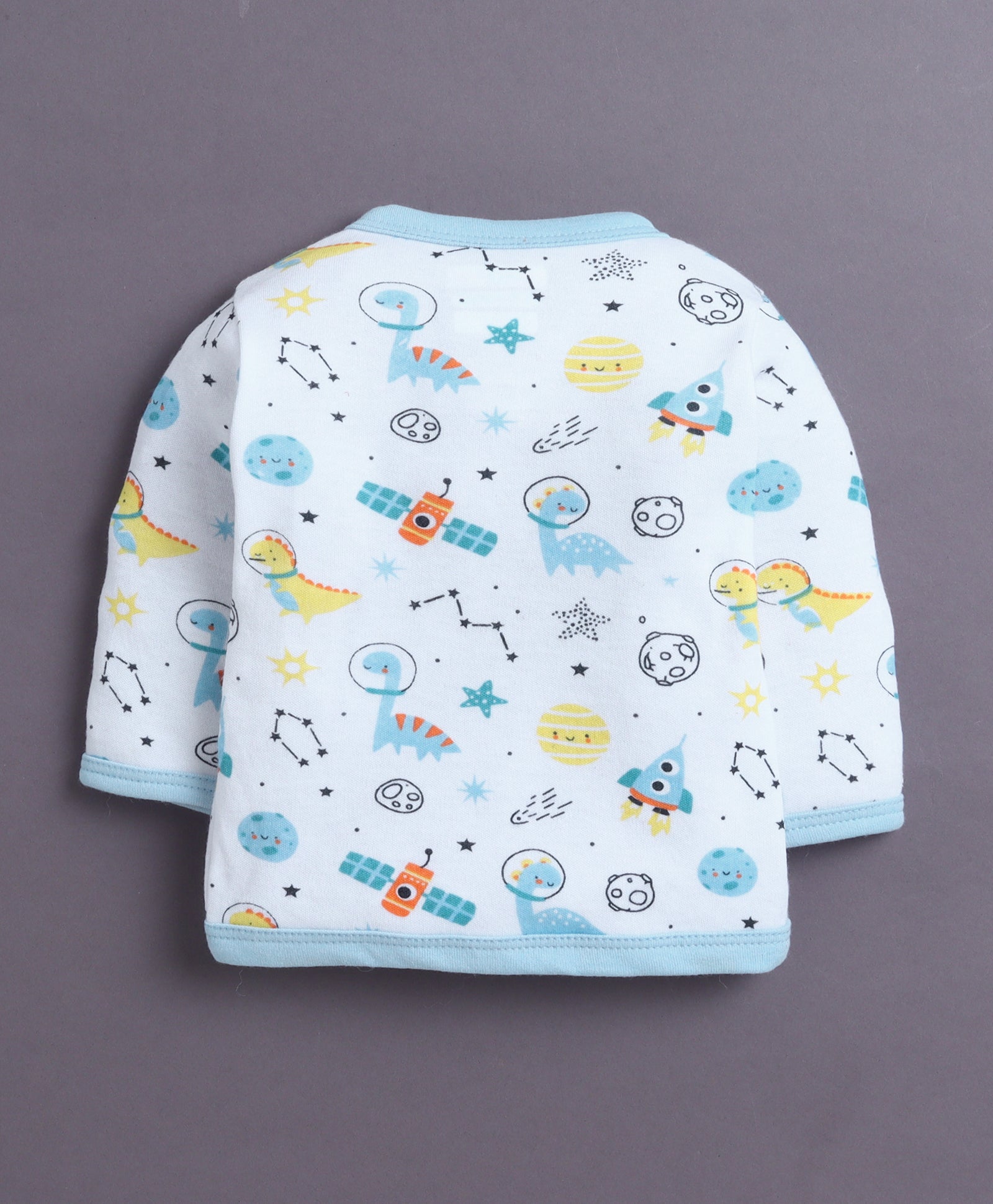 Boys Full Sleeves Jabla Sky Blue & White Pack of 3