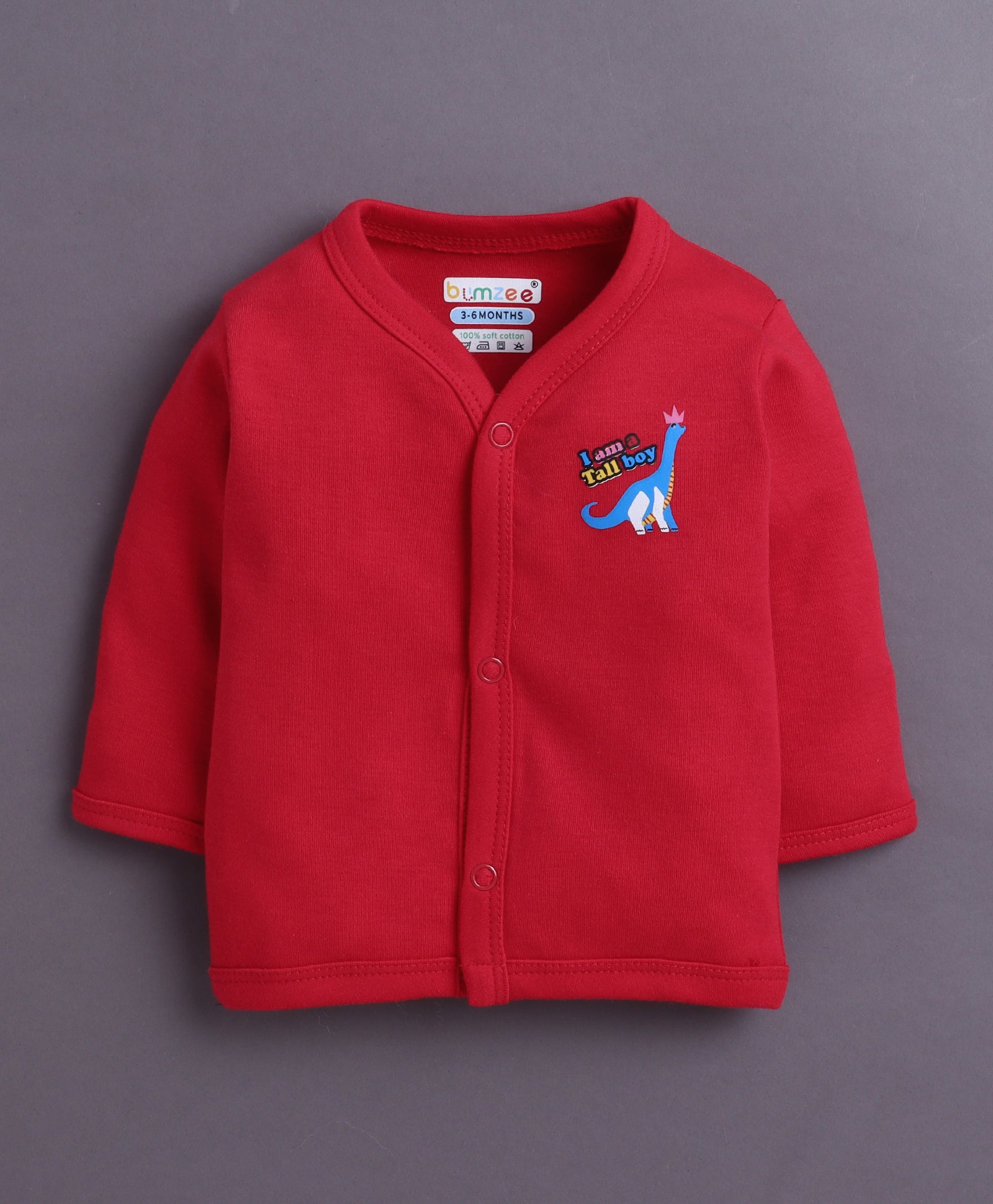 Boys Full Sleeves Jabla Red & White Pack of 3