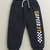Navy Boys Cotton Full Length Jogger