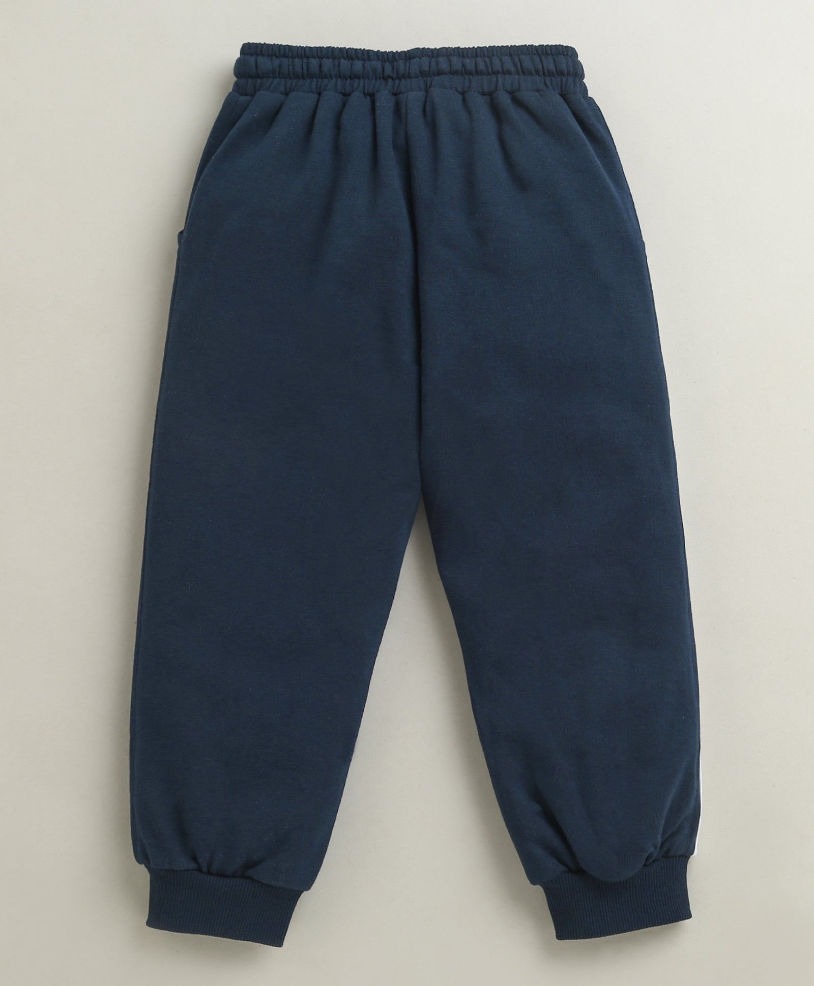 Navy Boys Cotton Full Length Jogger