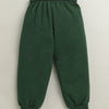 Green Boys Cotton Full Length Jogger