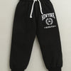 Black Boys Cotton Full Length Jogger
