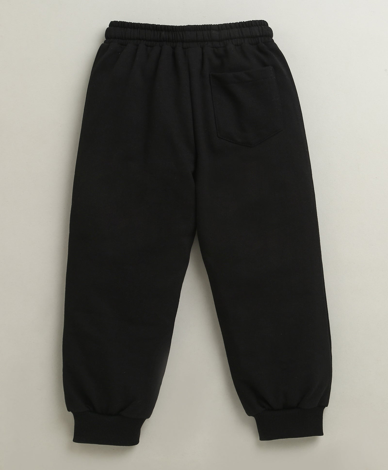 Black Boys Cotton Full Length Jogger